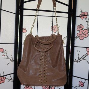 Steven Madden Tan Tote w/Gold Studs